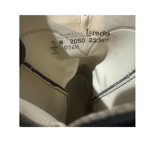 Laredo Saddle Western Roper Boots Size 5 M 2050 Vamp Women’s Used - Picture 6 of 7